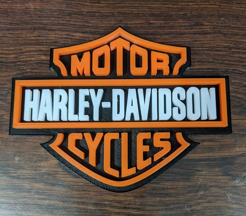 Insegna Decorativa Stile Harley-Davidson 3D – Arte Motociclistica Personalizzata