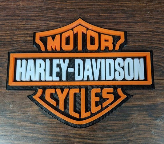 Insegna Decorativa Stile Harley-Davidson 3D – Arte Motociclistica Personalizzata