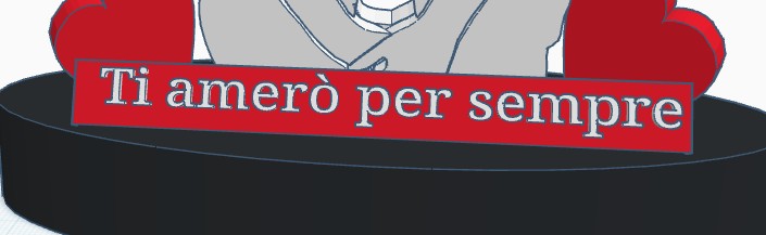 Scultura di Coppia Personalizzata 3D – Regalo Romantico con Dedica