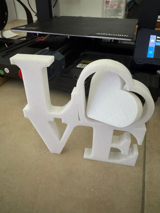 LOVE 3D con Cuore Rotante – Decorazione Romantica