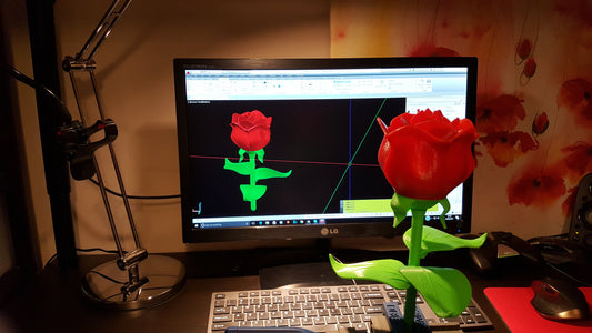 Rosa Eterna 3D Stampata – Decorazione Romantica con Design Moderno
